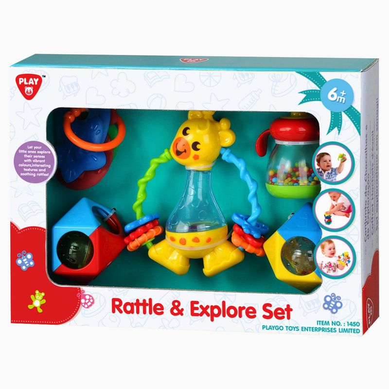 PlayGo 2403 Rainbow Textured Balls 6 Pcs Baby-Toy 